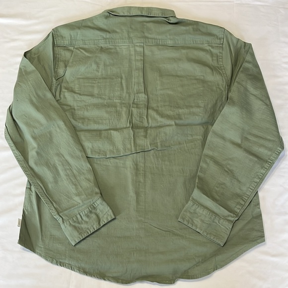 Onia All Terrain Cotton Stretch Ripstop Overshirt in Sea Moss Green Size L NWT - Picture 5 of 8